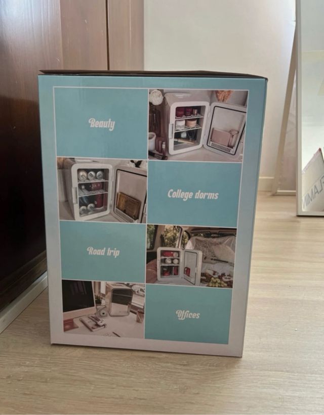 Nevera Portátil Flamingueo Grimmy Espejo Luz