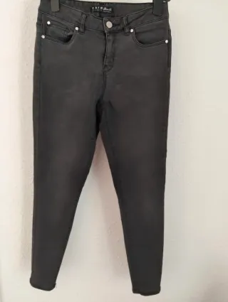 Pantalón vaquero mujer Skinny gris oscuro