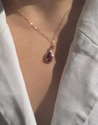 Colgante Plata Rodolita Rosa