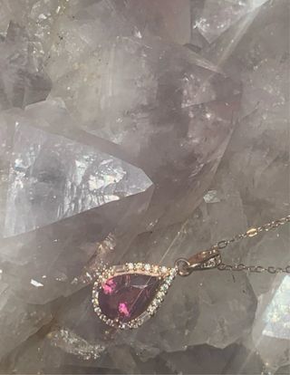 Colgante Plata Rodolita Rosa