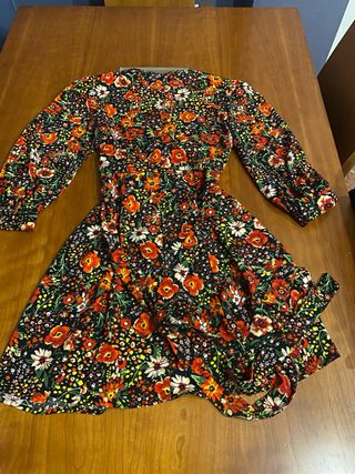 Vestido floral manga larga