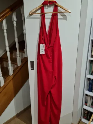 Mono Zara Rojo Halter