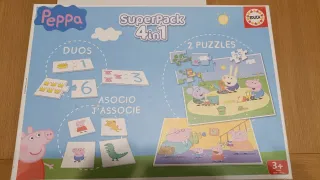 Juego de mesa "Pack 4 en 1 Peppa Pig"- Educa