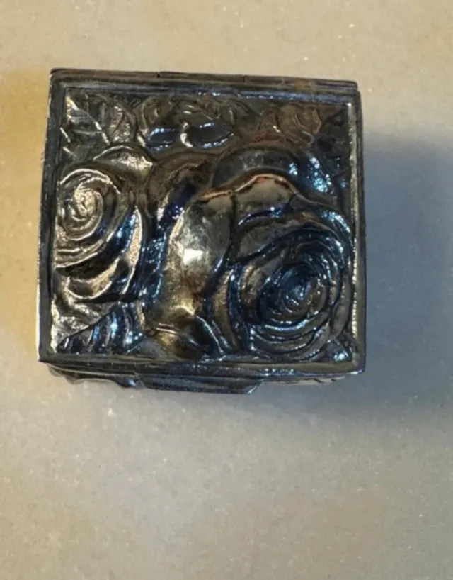 Pastillero Plata 925 Flores