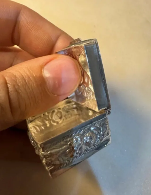 Pastillero Plata 925 Flores