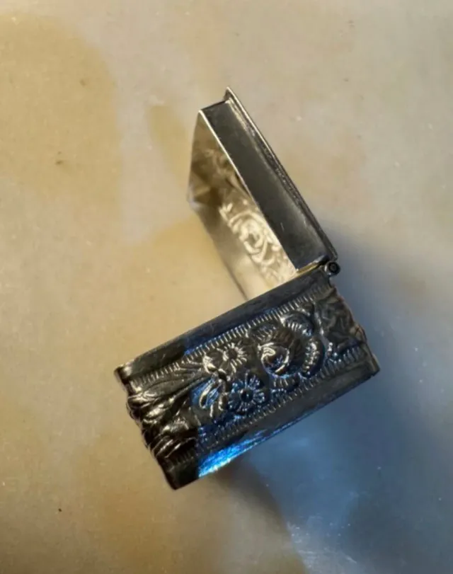 Pastillero Plata 925 Flores