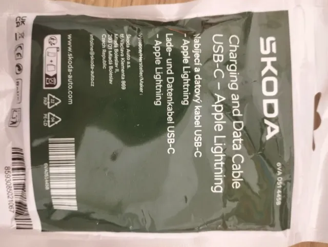 Cavo USB-C Skoda Apple Lightning