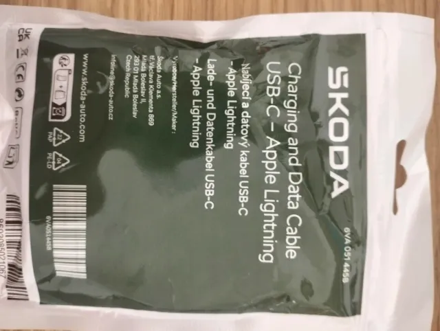Cavo USB-C Skoda Apple Lightning