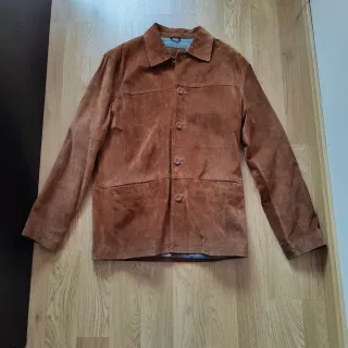 Chaqueta de ante marrón