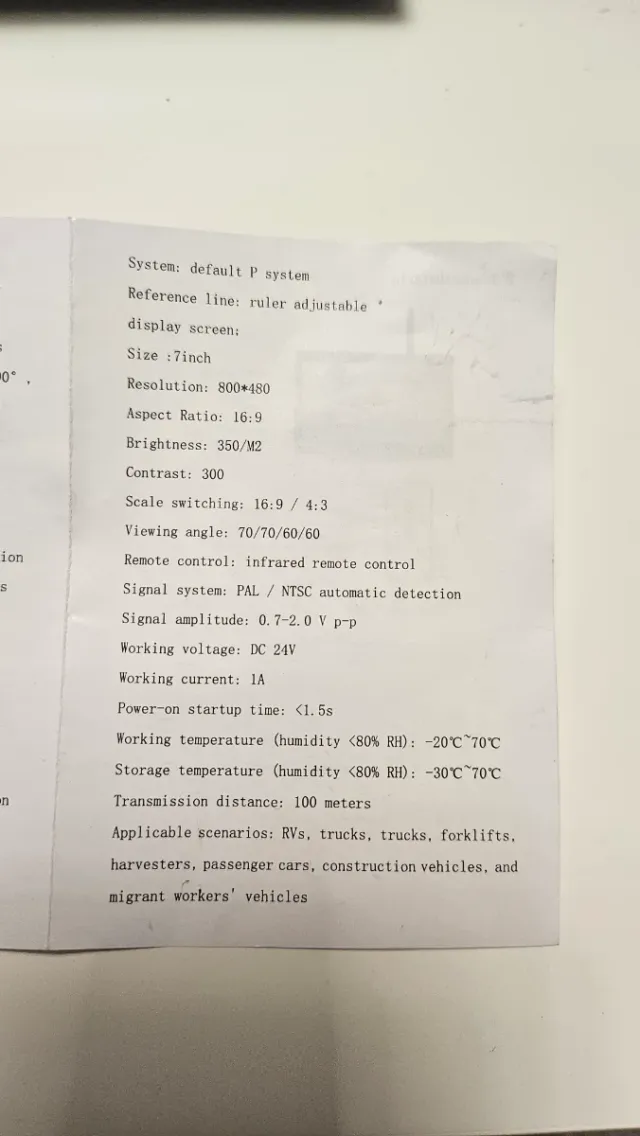 Cámara WiFi Camión/Carretilla Elevadora/Furgon etc