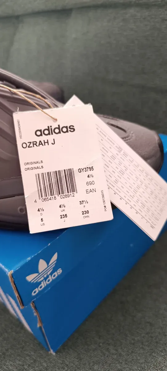 Zapatillas Adidas Ozrah J Gris Talla 37.5