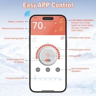 Calcetines Calefactables 7.4V Talla L-XL