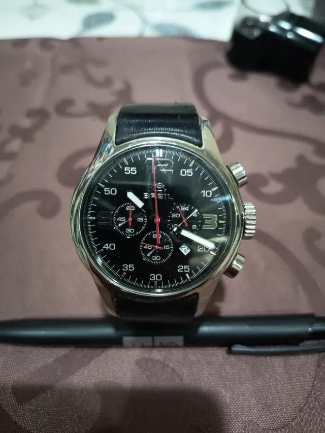 Reloj Breil Cronógrafo Negro y Plateado