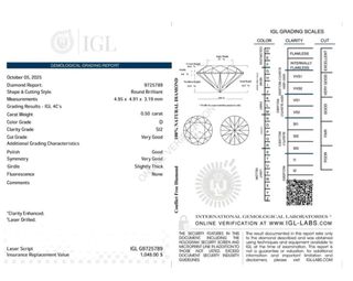 Pendientes Oro 18k Diamantes 1.01 Ct SI2/F-D