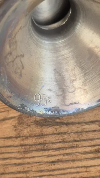 Vaso in peltro 95% decorato