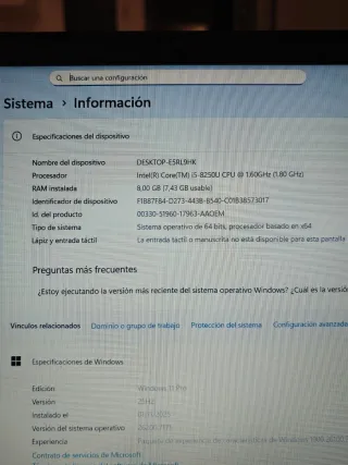 Portátil pc LENOVO - I5, 8GB RAM, 512GB SSD