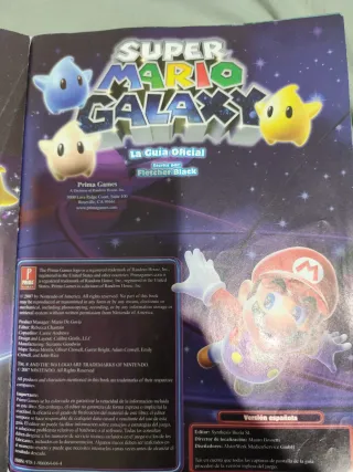 Libro Super Mario Galaxy Wii Premiere Edition