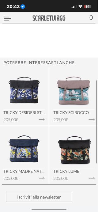 Borsa con stampa gru e pelle marrone