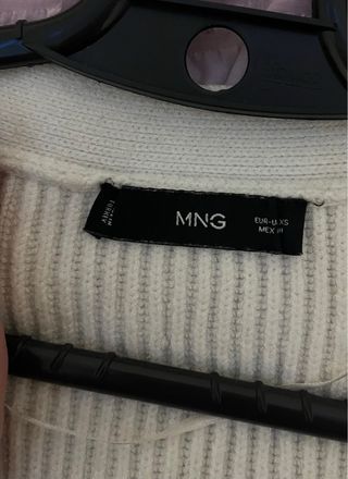 Jersey Mango Blanco Botones Dorados