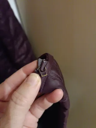 Abrigo acolchado Mango Talla M Morado