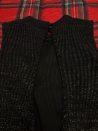 Tutina glitterata nera e argento