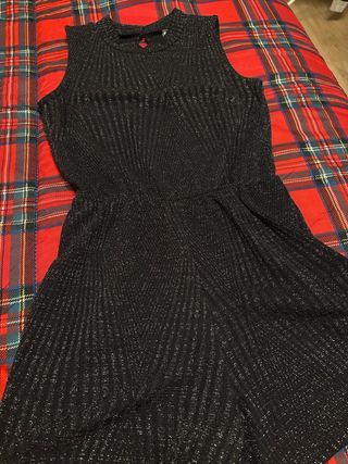 Tutina glitterata nera e argento