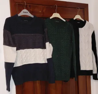 3 Maglioni Girocollo Taglia S