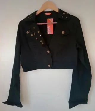 Chaqueta vaquera vintage negra XL. Nueva.