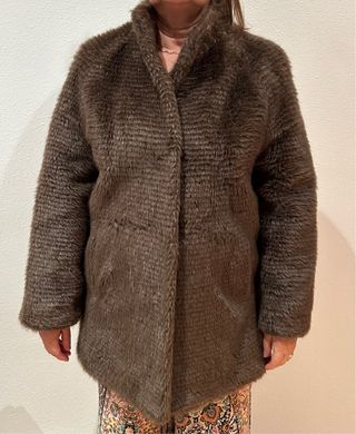 Chaquetón de visón marrón talla única