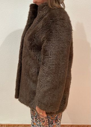Chaquetón de visón marrón talla única