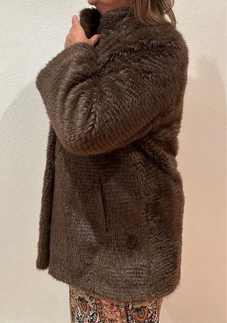 Chaquetón de visón marrón talla única