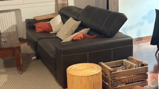 Tavolino rotondo in vimini