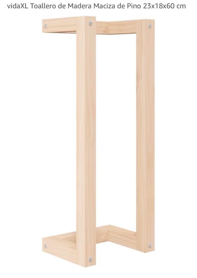 Toallero Madera Pino vidaXL 23x18x60 cm