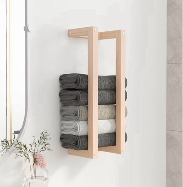 Toallero Madera Pino vidaXL 23x18x60 cm