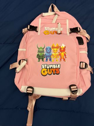 Mochila Stumble Guys Rosada