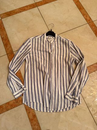 Camicia Zara righe blu/bianco taglia M