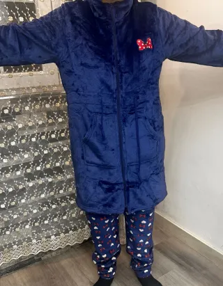 Pijama Invierno Mujer Minnie Mouse Azul