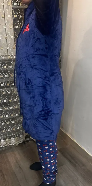 Pijama Invierno Mujer Minnie Mouse Azul