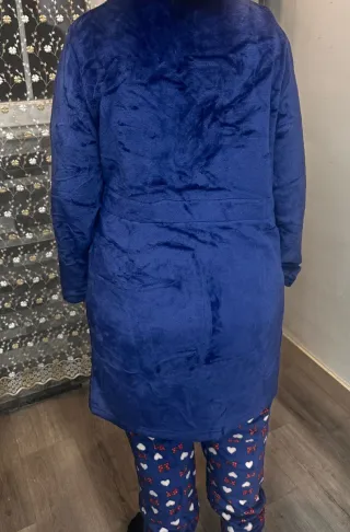 Pijama Invierno Mujer Minnie Mouse Azul