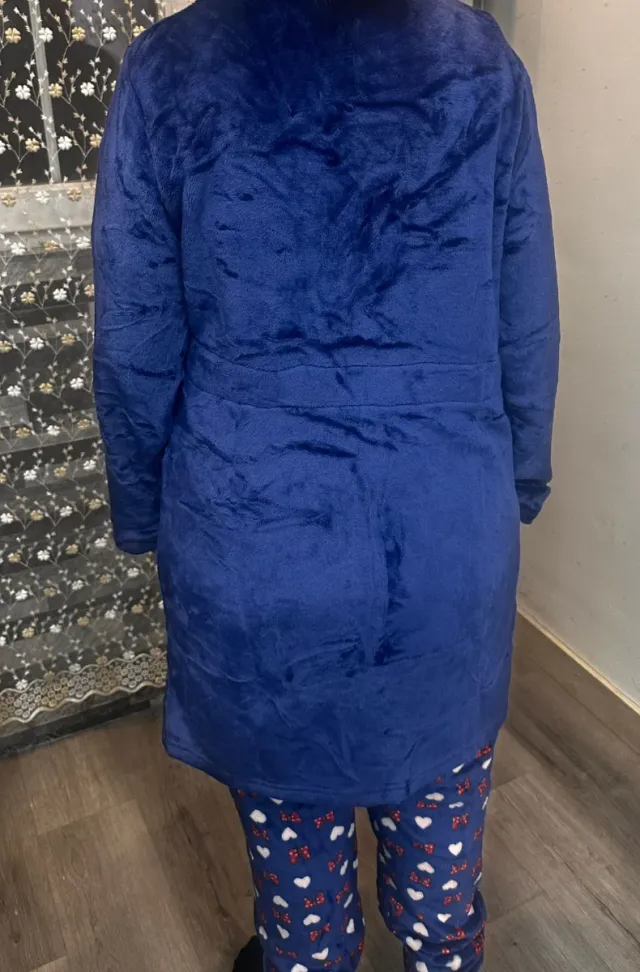 Pijama Invierno Mujer Minnie Mouse Azul