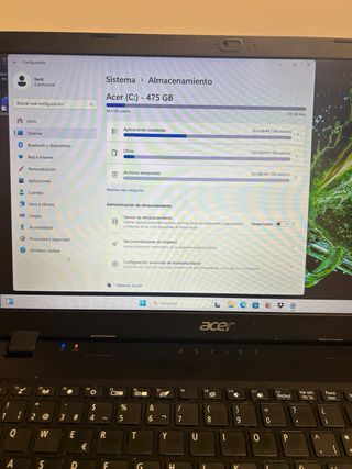 Portátil Acer Aspire 3 N19C1 Negro