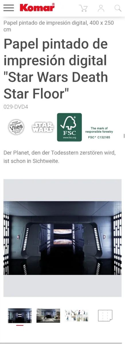 Papel Pintado Star Wars Death Star