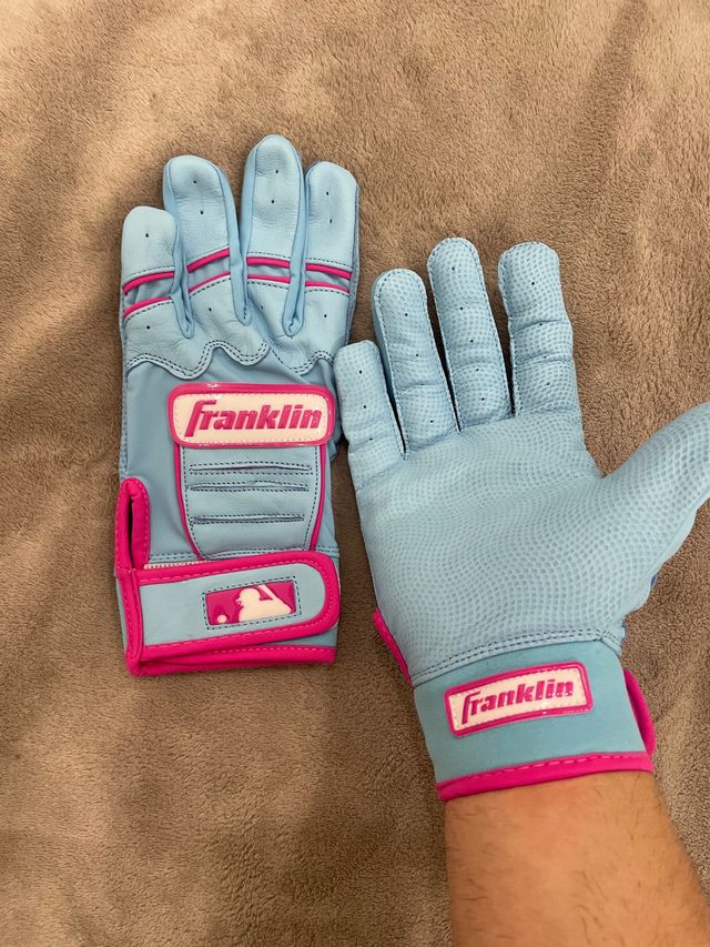 Guantes de Bateo Franklin Azul y Rosa