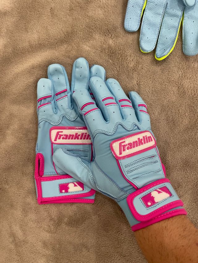 Guantes de Bateo Franklin Azul y Rosa