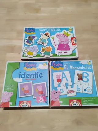 Lote 3 Juegos Educa Peppa Pig