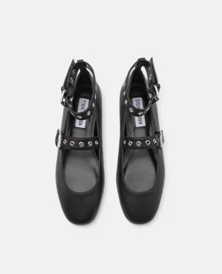 Bailarinas negras con hebilla