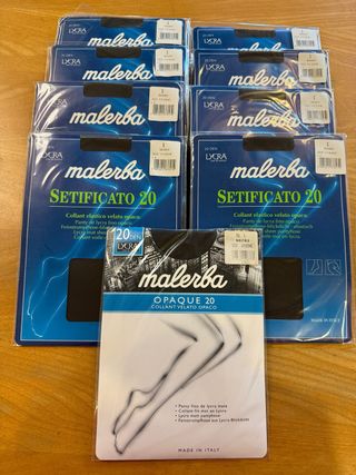 Set 9pz Collant Visone 20den Malerba