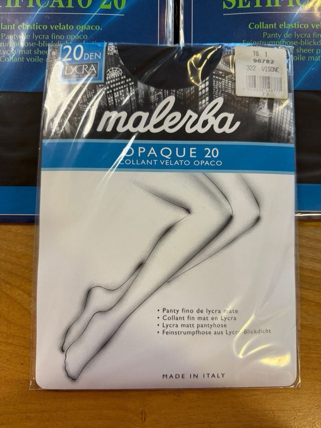 Set 9pz Collant Visone 20den Malerba