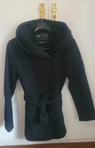 Abrigo AMISU paño negro talla M