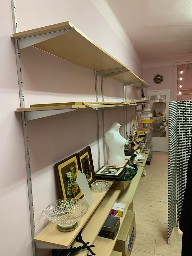 Estanterías comerciales madera y metal